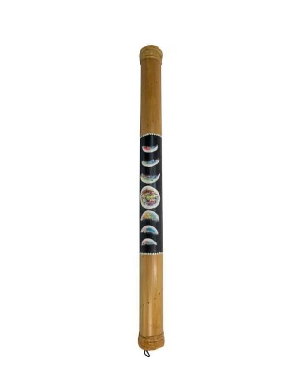 Large Painted Moon Phase Rainstick - 23″