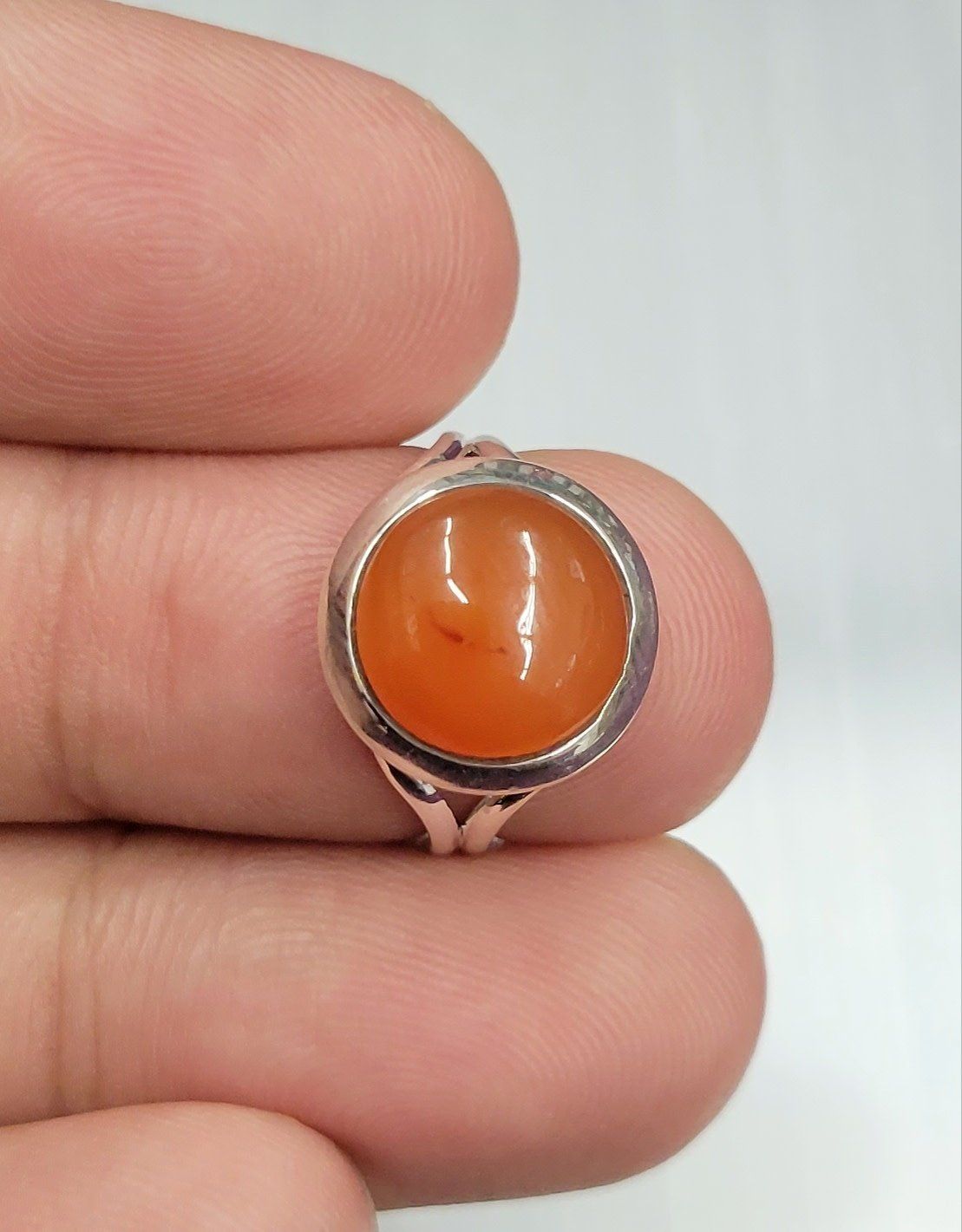 Carnelian Ring A - Size 6 Sterling Silver