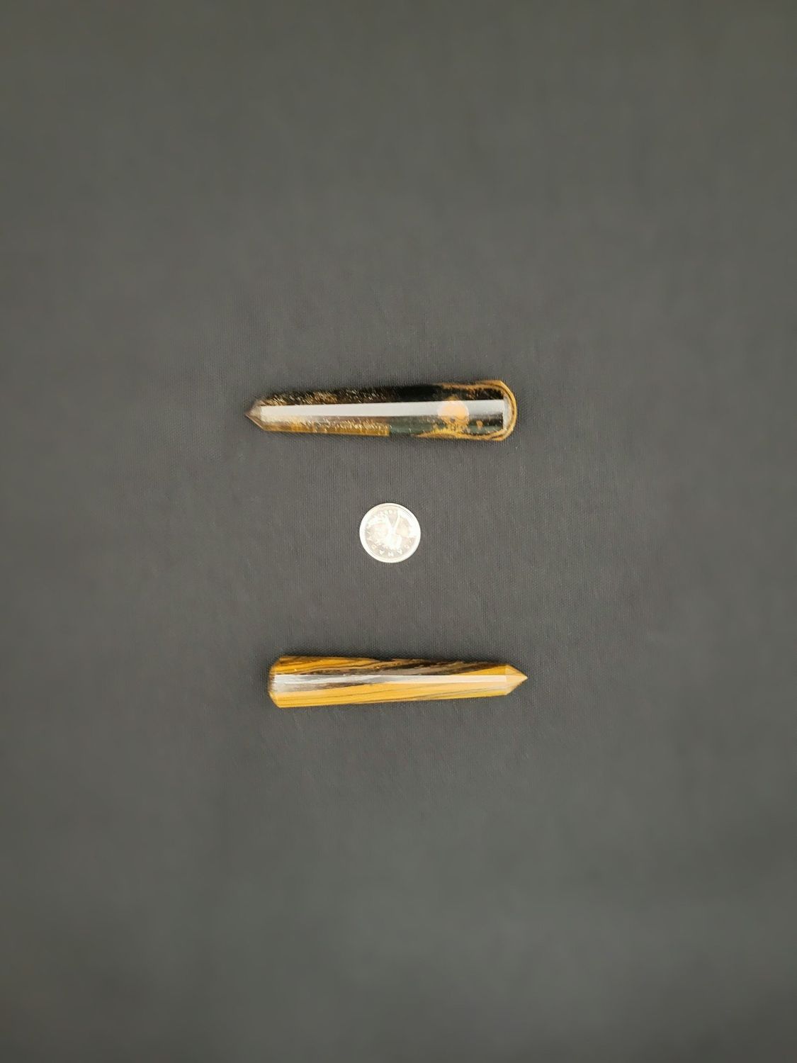Tigers Eye Wands 4.25&quot; 16 facets