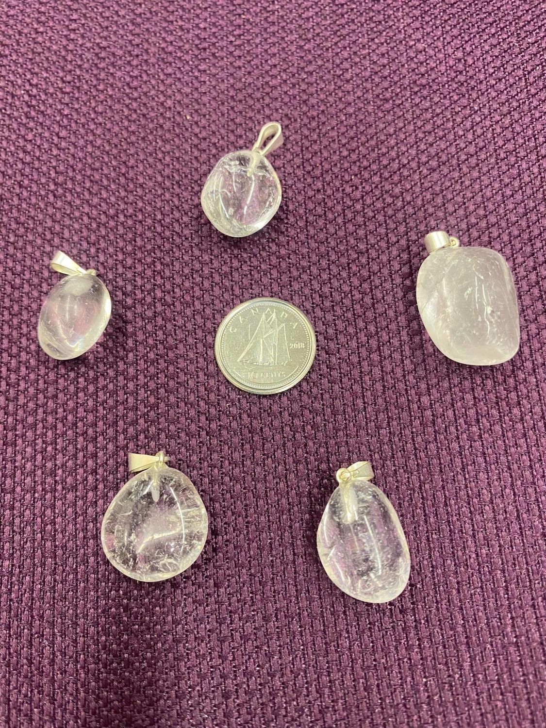 Assorted Clear Quartz Pendants