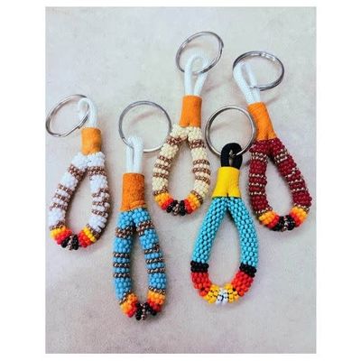Handcrafted Beaded Key Chains by Allison Deneault Thessalon First Nation