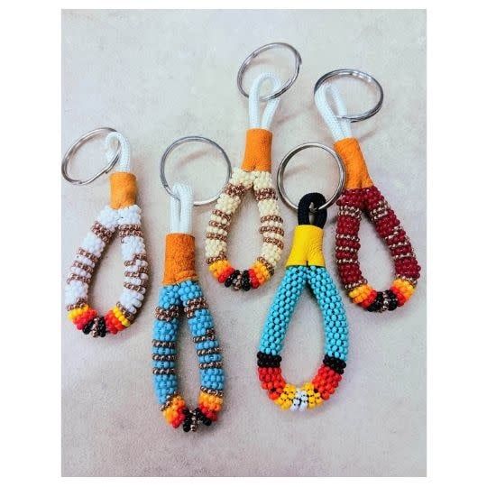 Handcrafted Beaded Key Chains by Allison Deneault Thessalon First Nation