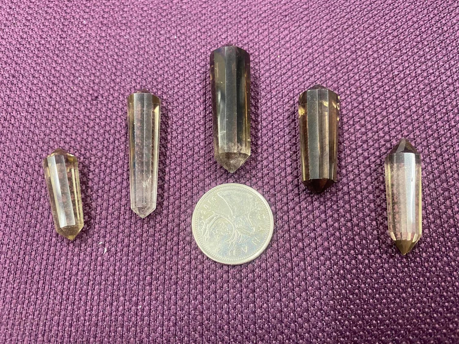 Mini Smoky Quartz Double Terminated / Vogel Wand 12 Sides