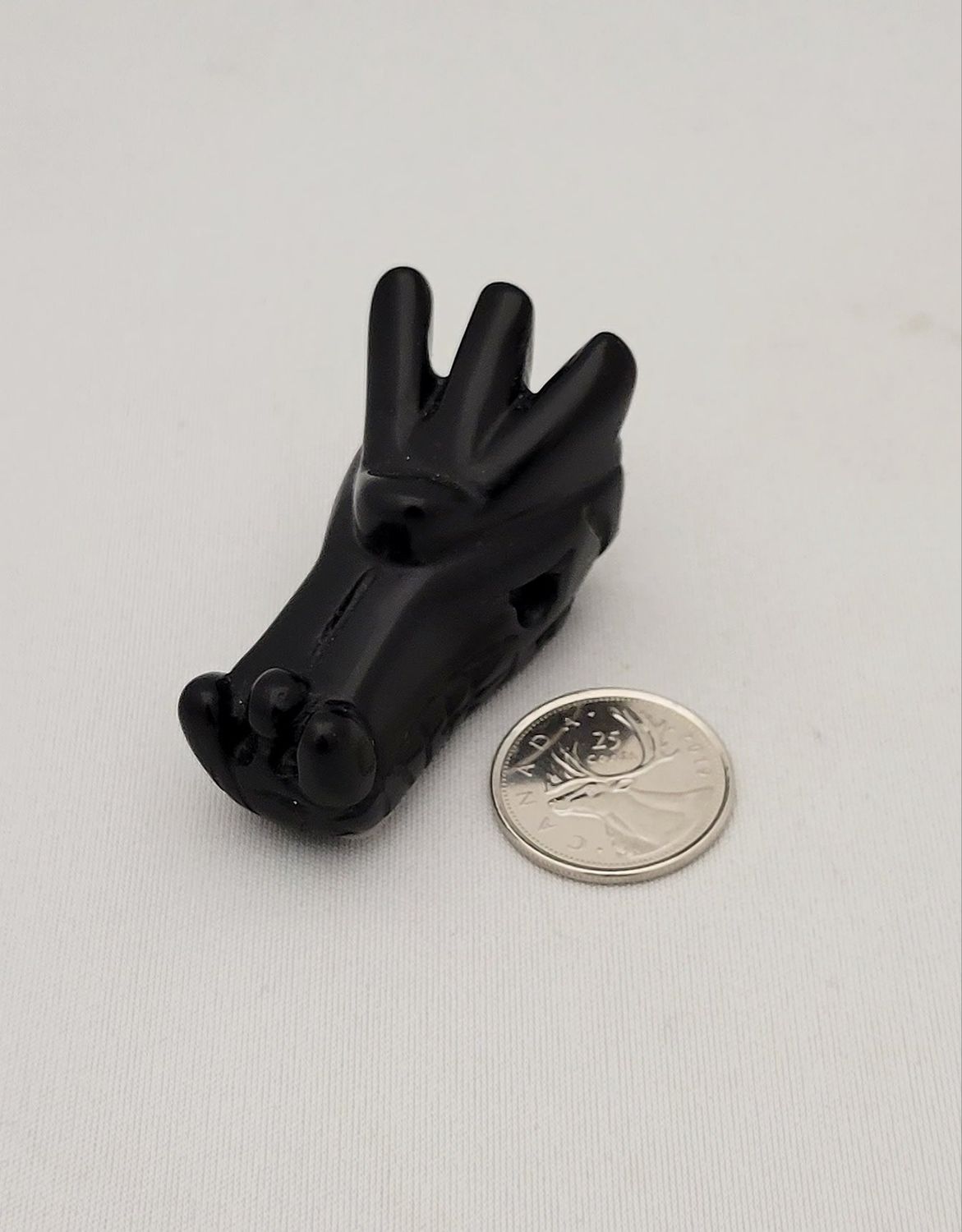Black Obsidian Dragon Skull