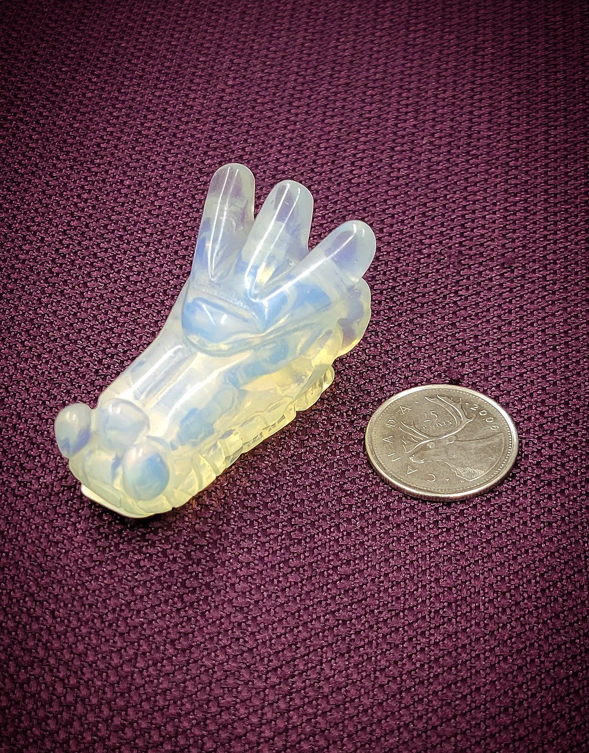 Opalite Dragon Skull
