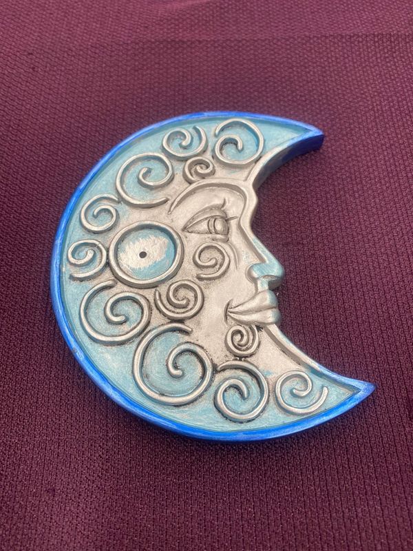 Crescent Moon Incense Burner 5&quot;