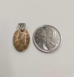 Fossil Coral Pendant B Sterling Silver