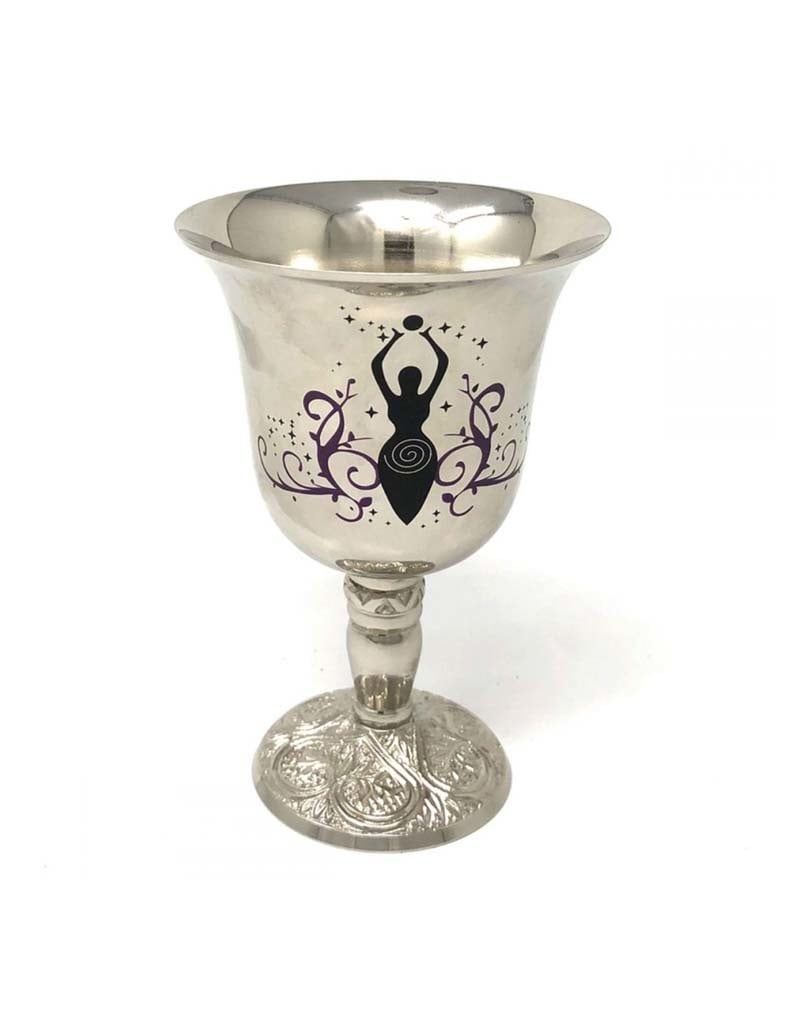 Moon Goddess Chalice Stainless Steel 7&quot;