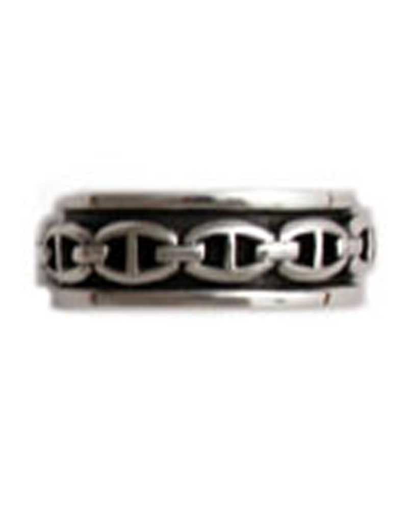Anchor Chain Spinner/ Fidget  Ring-Size 11 Sterling Silver