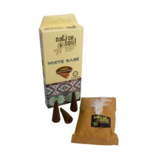 White Sage Native Soul Backflow Incense Cones