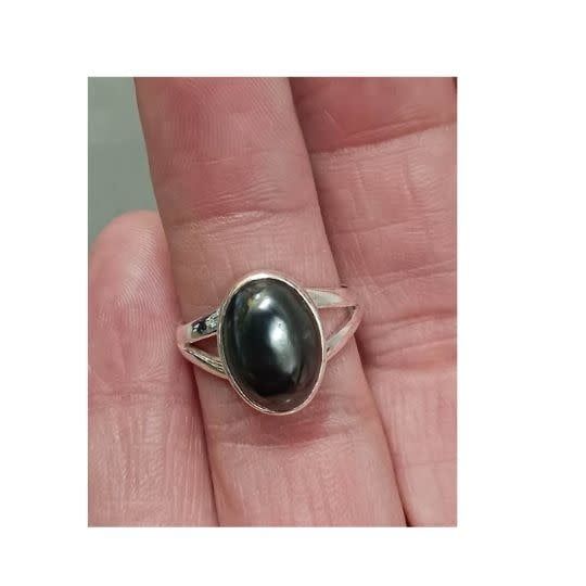 Hematite Ring - Size 8 Sterling Silver