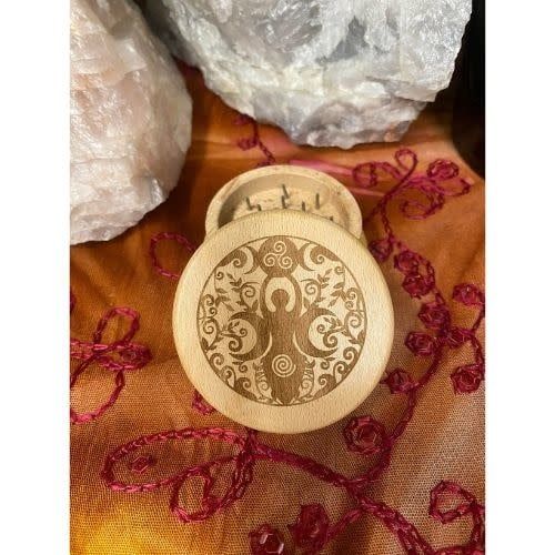 Wood Grinder for Herbs - Moon Goddess 2.5&quot;