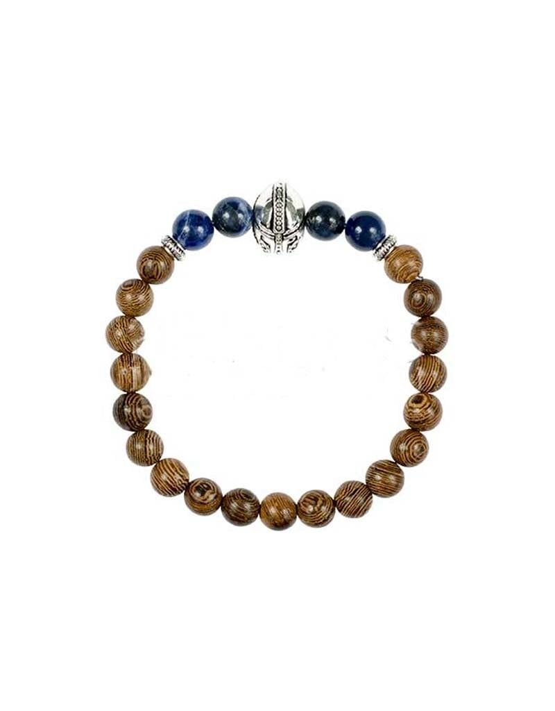 Knight Helmet 8mm Men&#39;s Bracelet with Sodalite