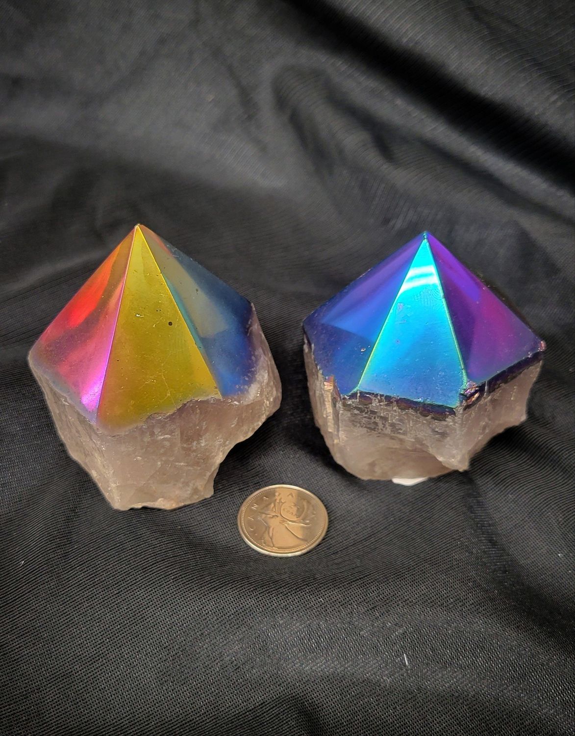 Rainbow Titanium Aura Quartz Point / Generator