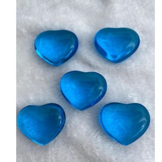 Dark Blue Obsidian Puffy Heart