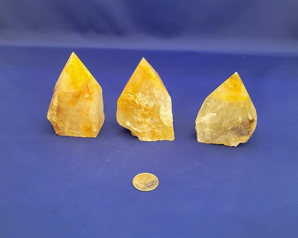 Golden Healer Quartz / Amphibole Points Geneators