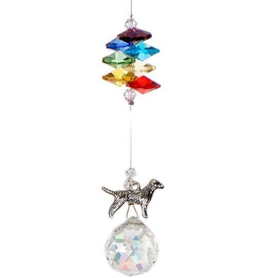 Crystal Art -  Pewter Charm Chakra - Dog