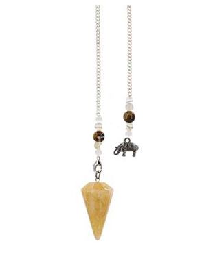 Golden Healer Hexagonal Pendulum w/ Elephant