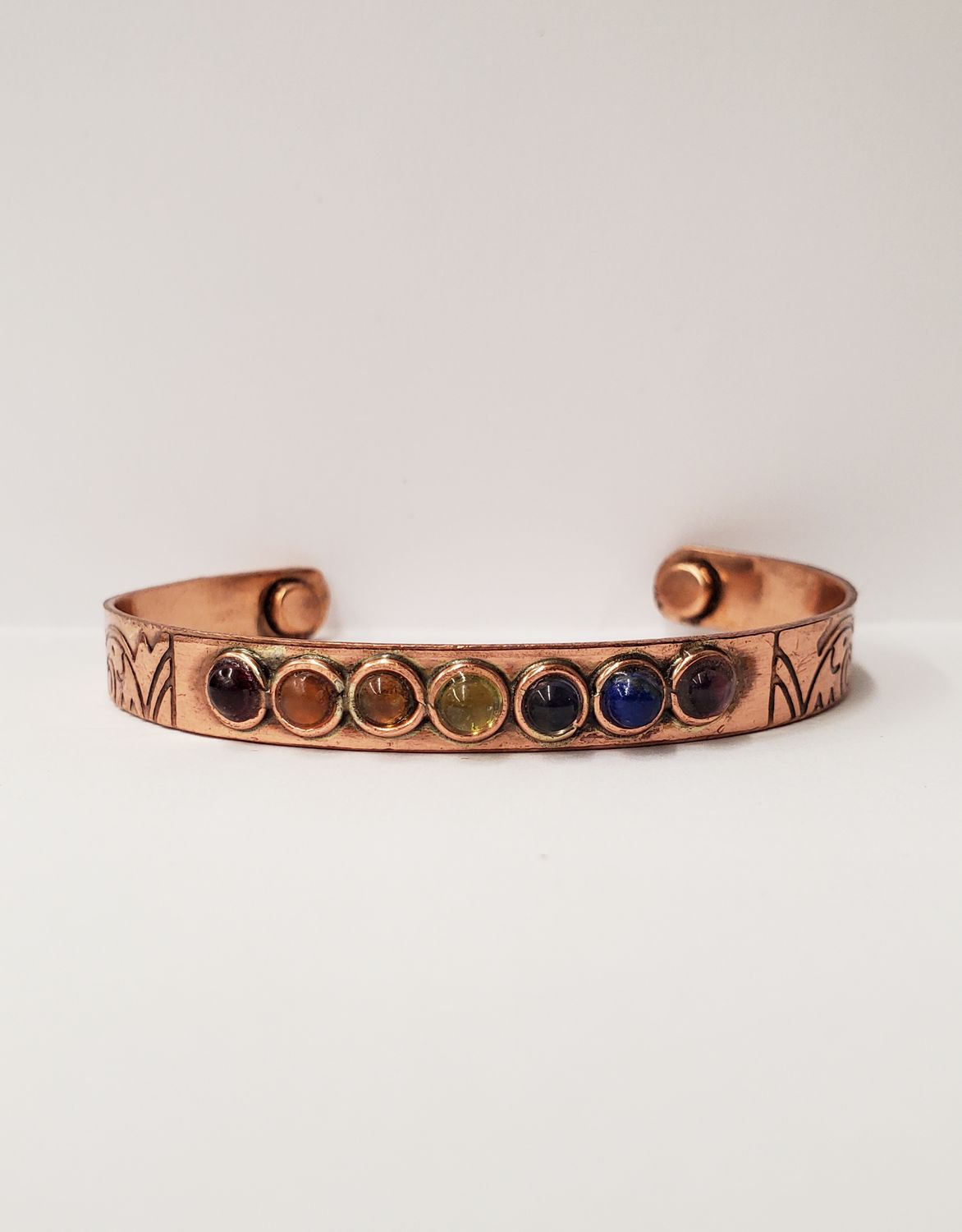 Magnetic Copper Bracelet Chakra Stones