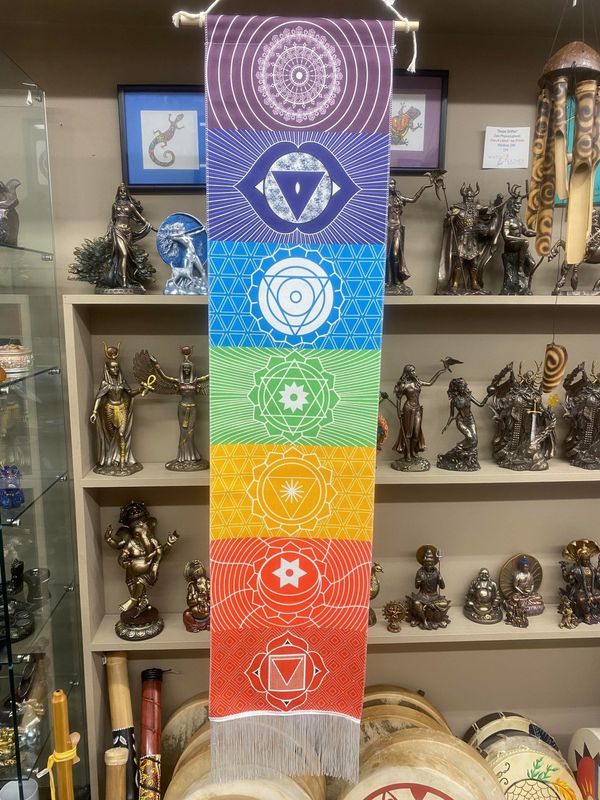 Chakra Color Block Tapestry Banner - 12.5&quot; X 51&quot;