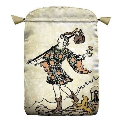 Original 1909 Rider Waite Fool Satin Tarot bag