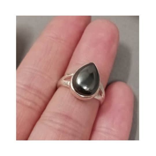 Hematite Ring - Size 6 Sterling Silver