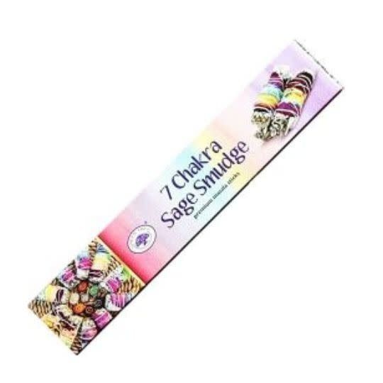 7 Chakra Sage Smudge Green Tree Incense Sticks