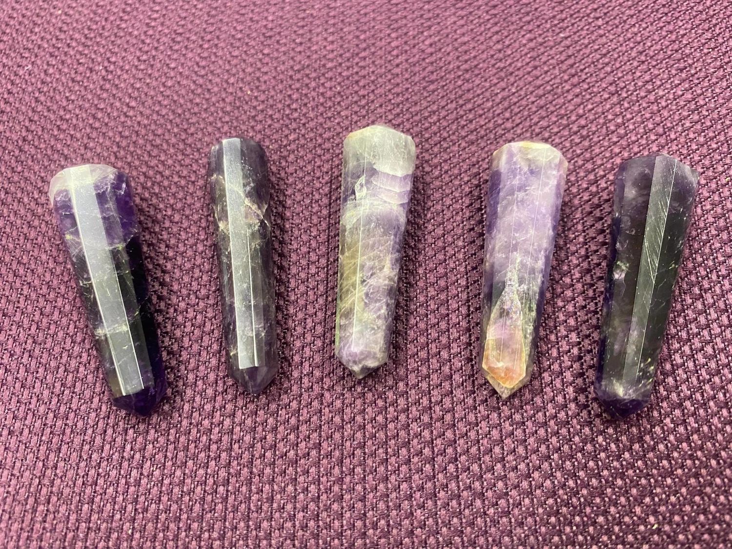 Mini Amethyst Double Terminated / Vogel Wand 12 Sides