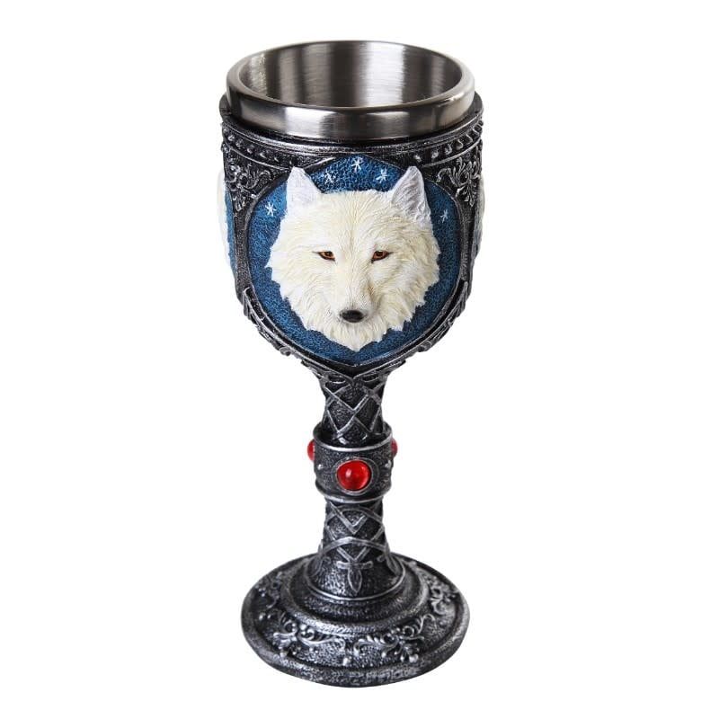 White Wolf Head Goblet