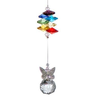 Crystal Art -  Pewter Charm Chakra - Butterfly