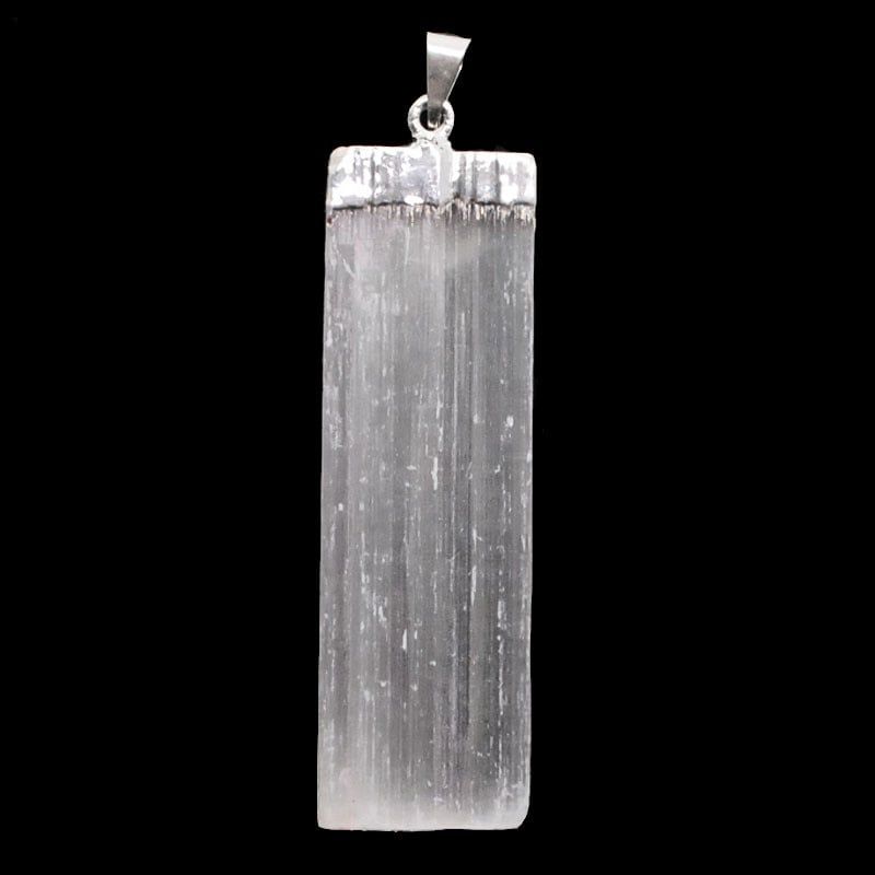 Selenite Pendant Sterling Silver