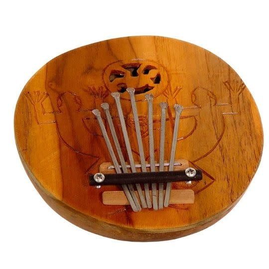 Coconut Karimbu Engraved - Musical Instrument- 6&quot;