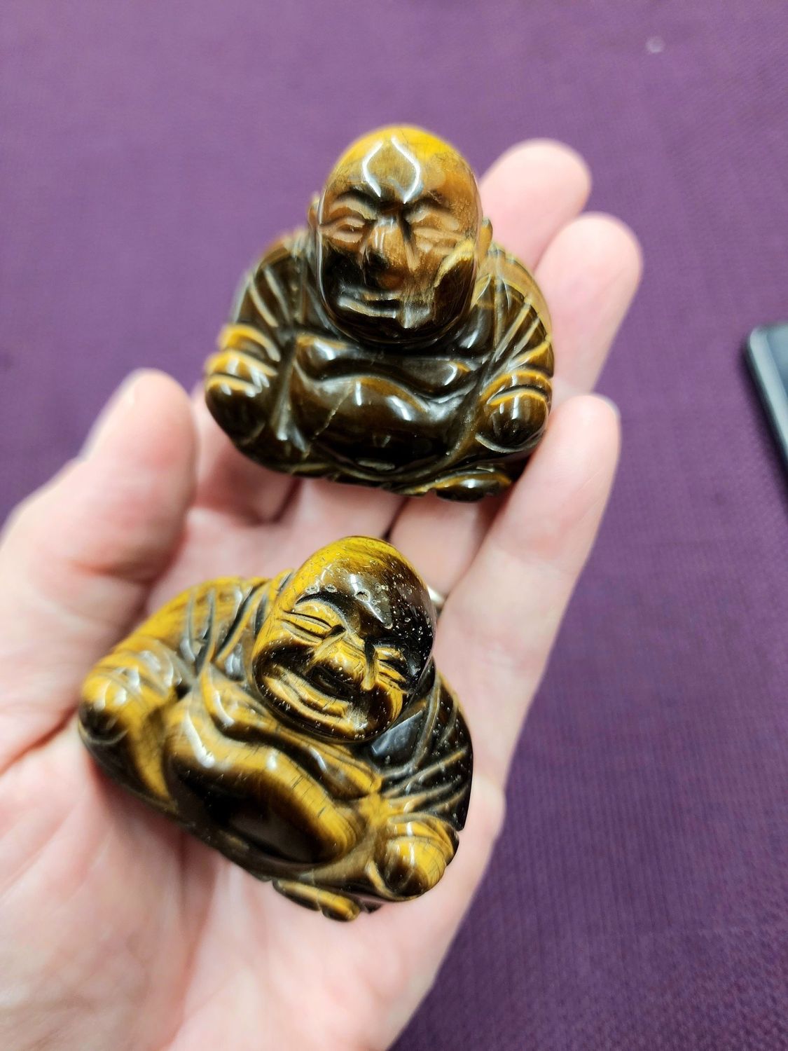 Buddha Carving small Tiger&#39;s Eye