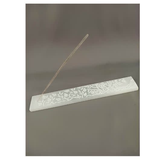 Selenite Incense Holder Tree of Life 10&quot;