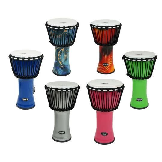 Lightweight Fibreglass Djembe Air-Drum - 16&quot;  Orange