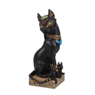 Bastet Statue with Kittens