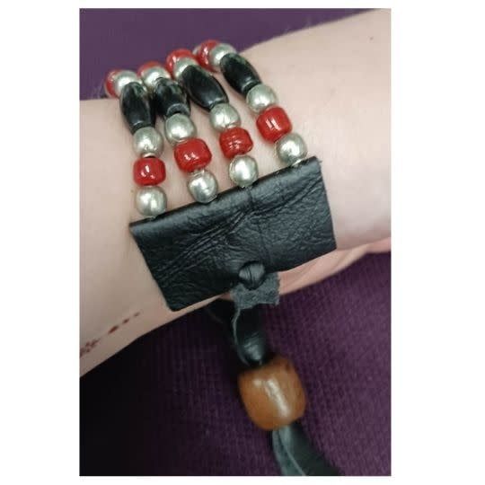 Walpole Island Handmade Beaded Bracelet - Black