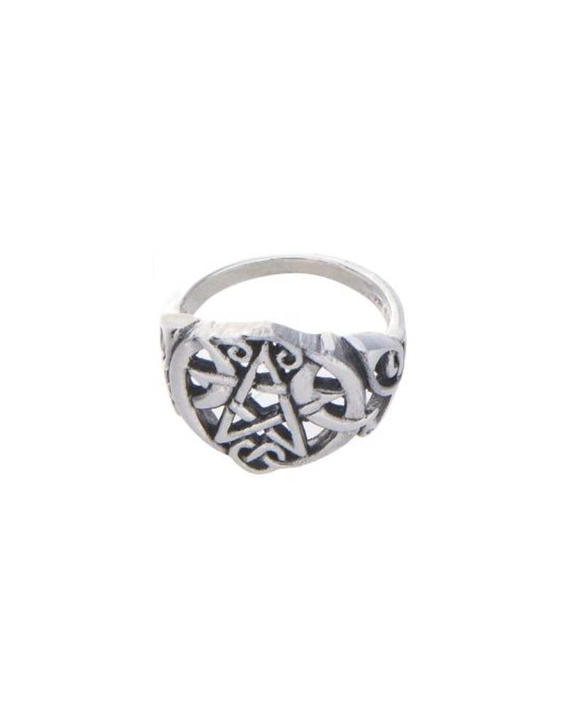 Moon Pentacle Ring Size 9