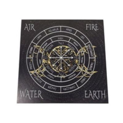 Square Wooden Triple Moon Pendulum Board Black 8&quot;