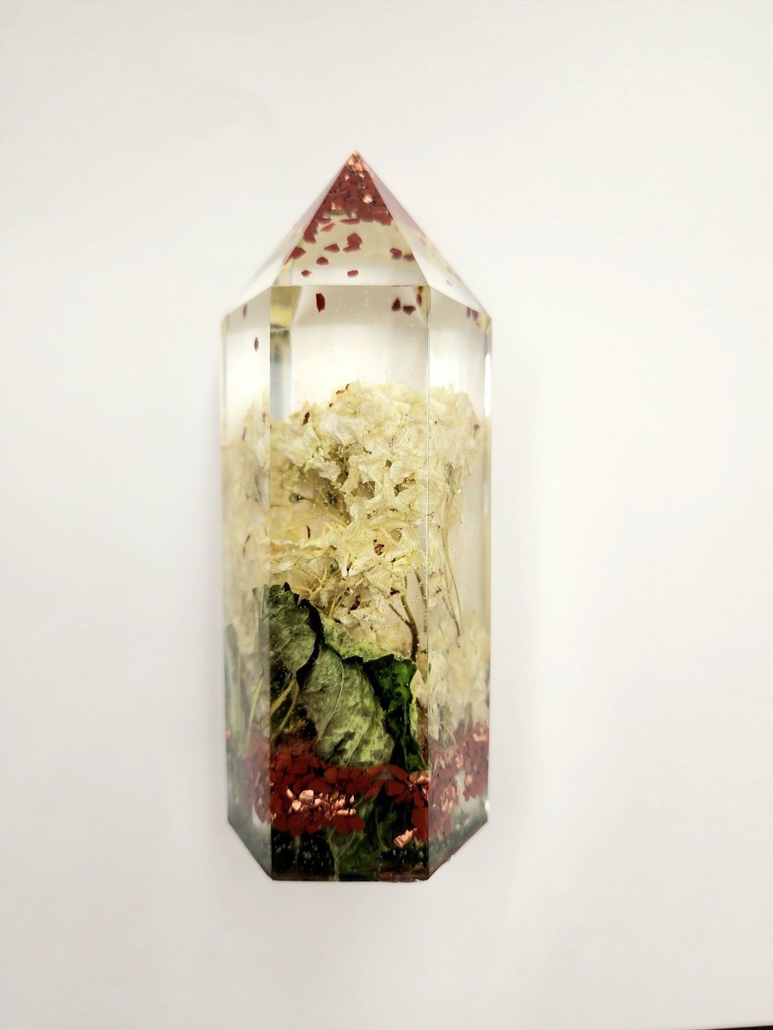 Orgonite Red Jasper Generator with Natural Inclusions 6&quot;