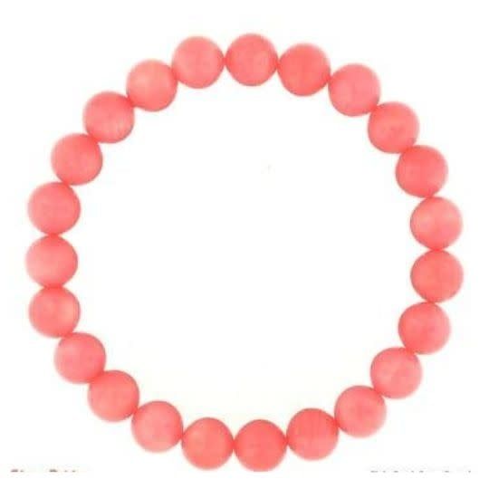 Pink Coral Bracelet 8MM