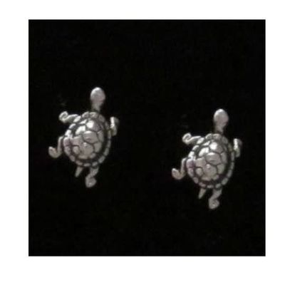 Turtle Sterling Silver Stud Earrings
