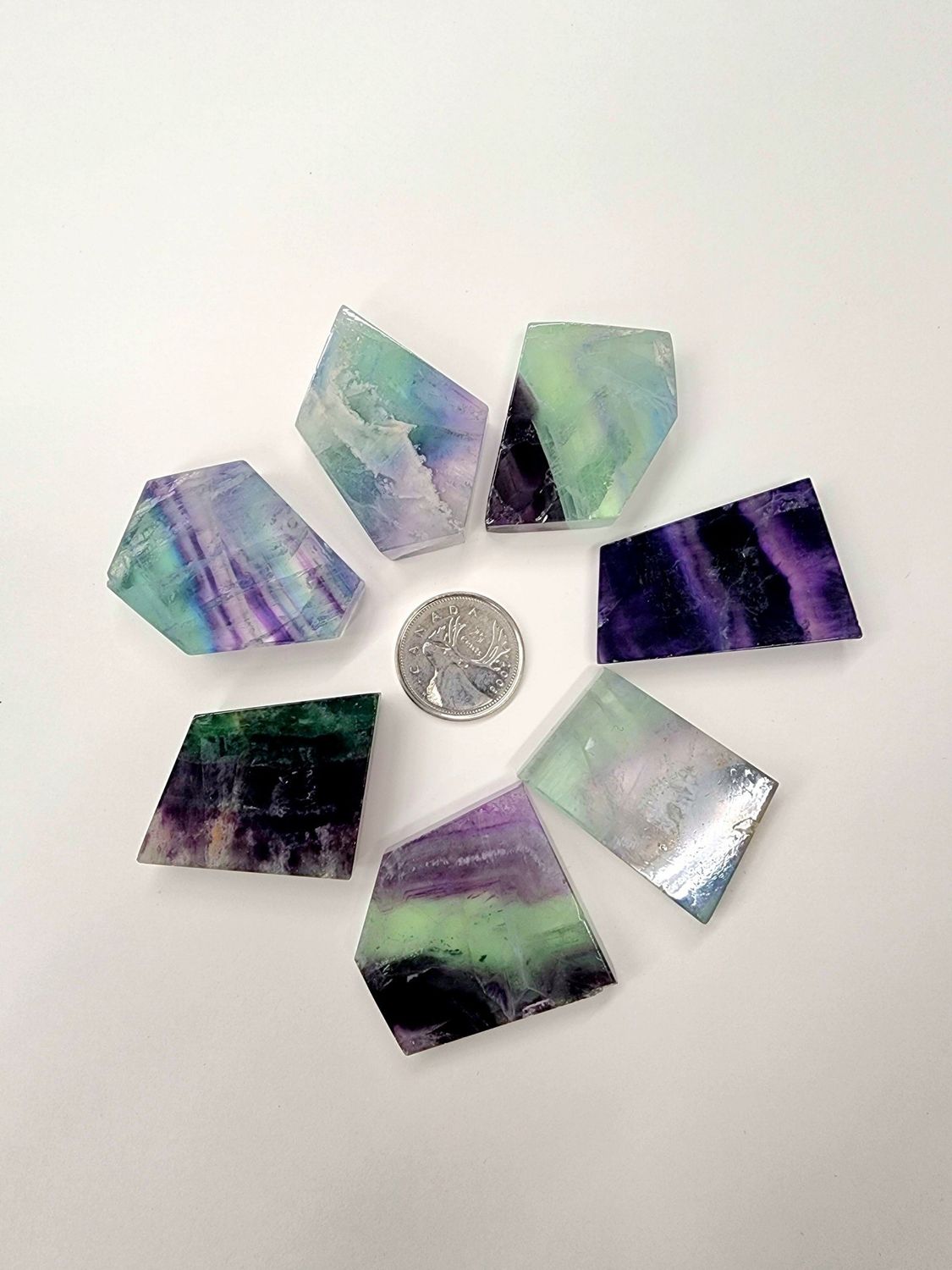 Rainbow Fluorite Polished Slabs $12