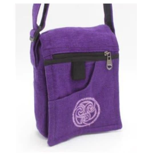 Purple Messenger Bag 7in x 9in x 3in