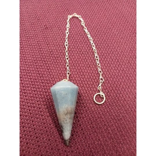 Trolleite Quartz Faceted Pendulum