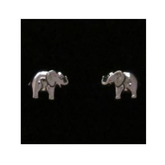Elephant Sterling Silver Stud Earrings