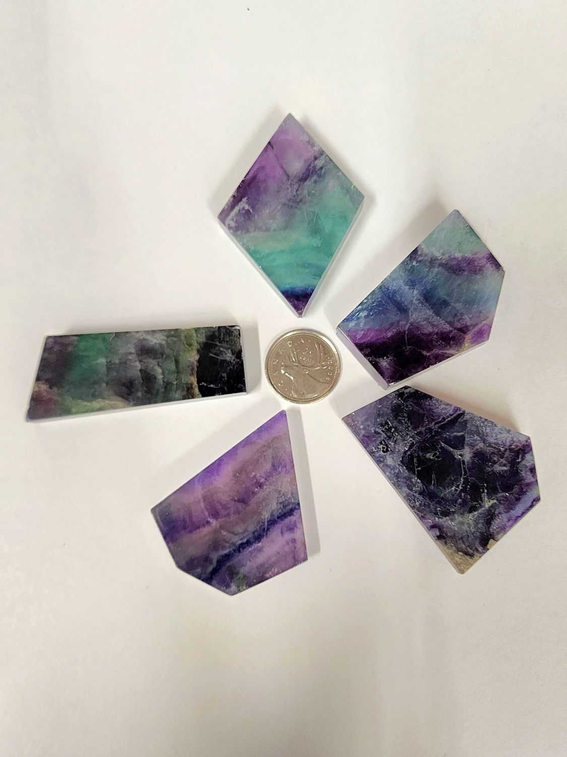 Rainbow Fluorite Polished Slabs Small
