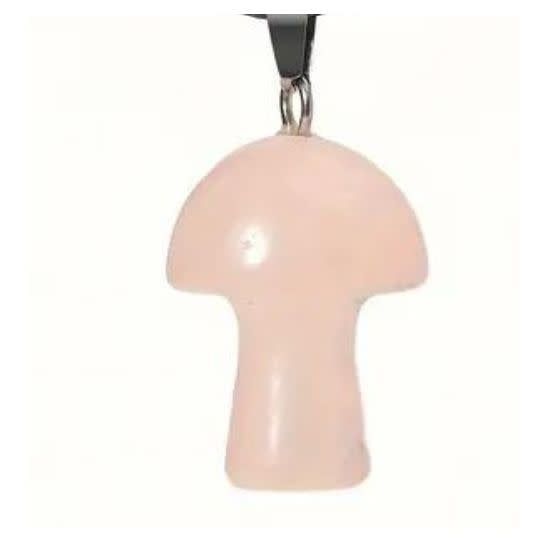 Rose Quartz Mini Mushroom Pendant 15mm