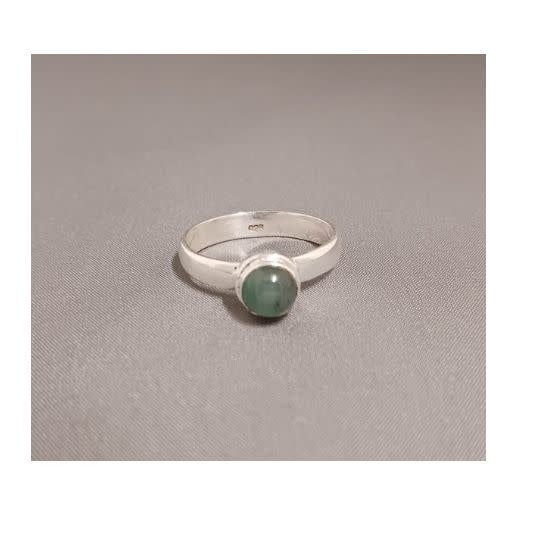 Emerald Ring A - Size 7 Sterling Silver