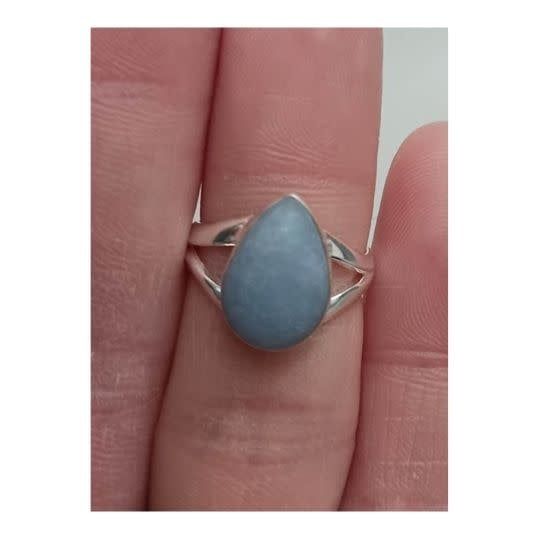 Angelite Ring  - Size 5 Sterling Silver
